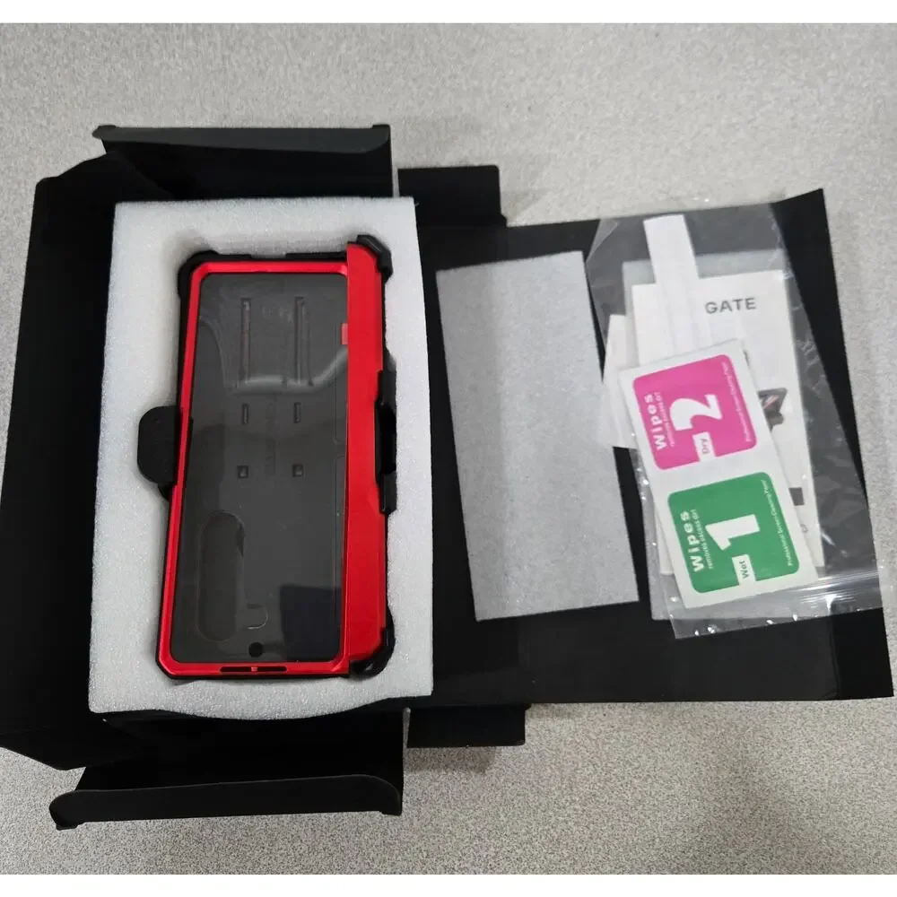 TONGATE Red Samsung Galaxy Z Fold 5 Case S Pen Slot Hinge Protection Full-Body